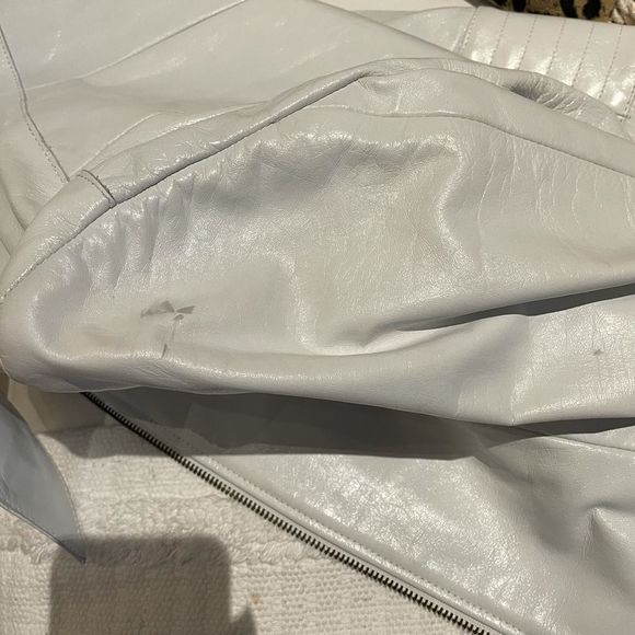 Vintage Y2K  white leather Mackage jacket XS - Picture 9 of 13